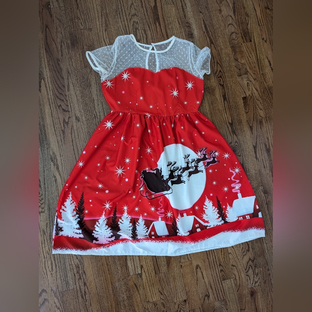 Vintage Retro Christmas dress. Not so ugly Christmas sweater
